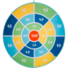 Kleines Produktbild alldoro XXL Dartscheibe f&uuml;r Kinder mit &Oslash; 142 cm 1