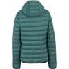 Grüne Steppjacke mit Kapuze, Rückansicht