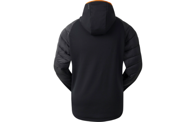 Schwarze Jacke mit Kapuze, Rückansicht