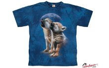 Harlequin Howling Wolf Pups Kinder T-Shirt