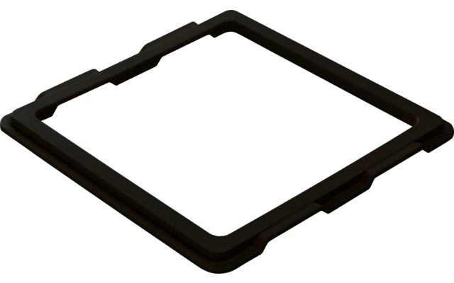 Cadre carré noir avec coins arrondis sur fond blanc