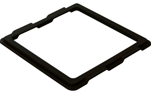 Cadre carré noir avec coins arrondis sur fond blanc