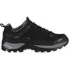 Scarpa da trekking bassa nera con lacci, suola grigia scolpita e logo 'CMP' visibile sul fianco