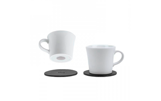 Silwy porcelain magnetic espresso cups set of 2