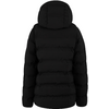 Schwarze, gepolsterte Winterjacke mit Kapuze, Rückansicht