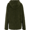 Grüne Kapuzenjacke aus Fleece, Ansicht von hinten