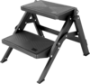 Berger AluStep Duo blackline klappbarer Doppeltritt aus Aluminium schwarz (H&ouml;he 38 cm)