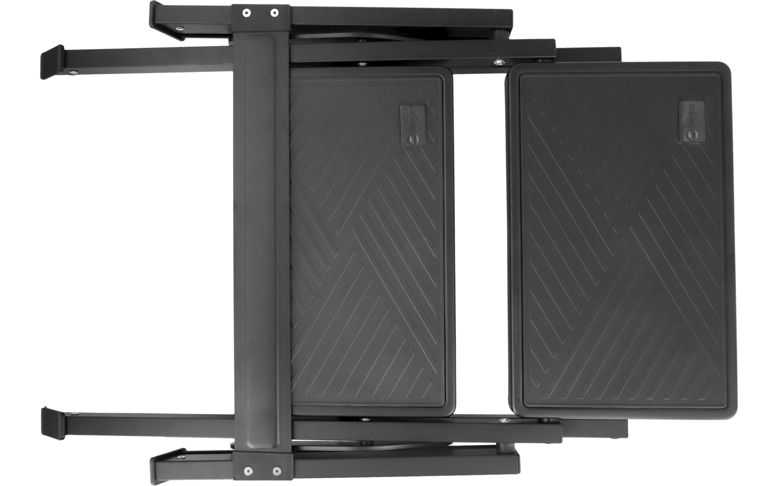 Produktbild Berger AluStep Duo blackline klappbarer Doppeltritt aus Aluminium schwarz (H&ouml;he 38 cm) 1