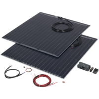 B&uuml;ttner Elektronik Flat Light Q 340-2 Solaranlagen Komplettset ultraflach quadratisch 2 Module 340 Wp