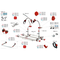 Fiamma Montagesatz passend f&uuml;r Carry Bike Pro C - Farbe Schwarz Fiamma Ersatzteilnummer 98656-853