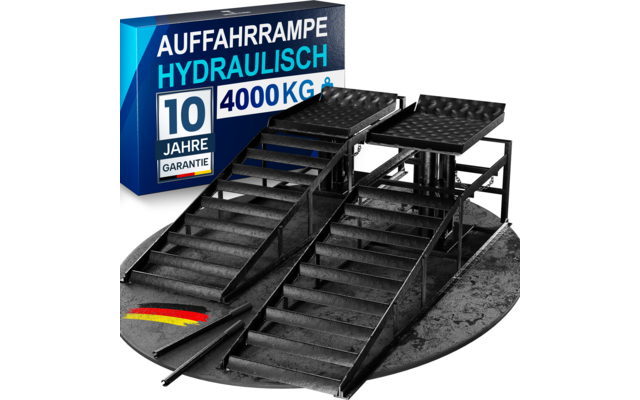 Produktbild Werkthor hydraulische Auffahrrampen 2er-Set h&ouml;henverstellbar bis zu 4 Tonnen 1