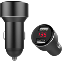 IWH USB Ladeadapter mit 2 USB Ports mit Ladeanzeige f&uuml;r Autos 12/24 V