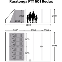 Dometic ECO Rarotonga FTT 601 Aufblasbares &Ouml;ko-Campingzelt f&uuml;r 6 Personen