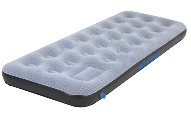 High Peak Comfort Plus Air bed Lit à air avec pompe intégrée 185 x 74 cm gris/bleu/noir simple