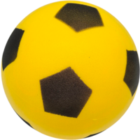 alldoro Schaumstoffball im Fussball Design f&uuml;r Kinder 20 cm gelb