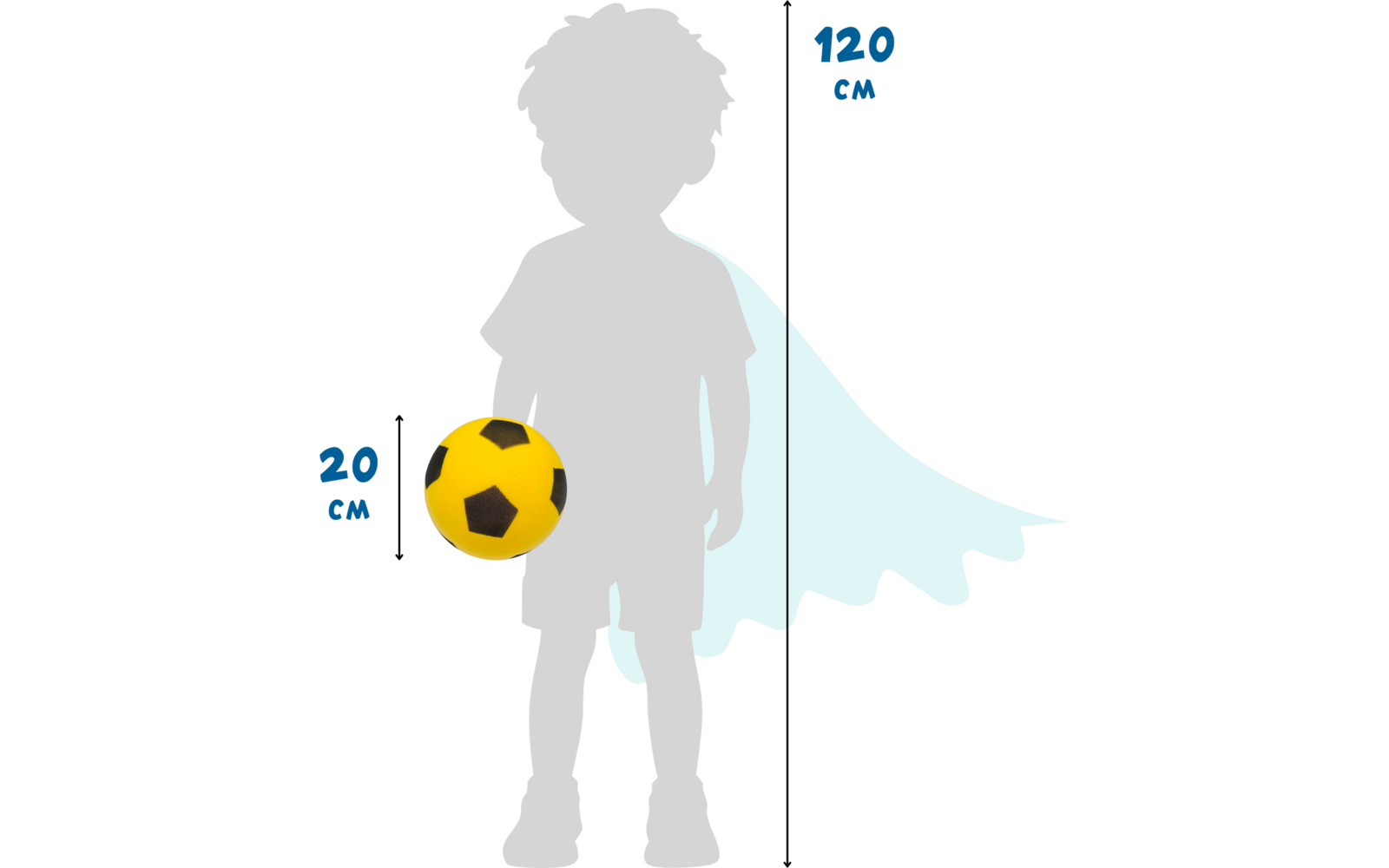 Produktbild alldoro Schaumstoffball im Fussball Design f&uuml;r Kinder 20 cm  1