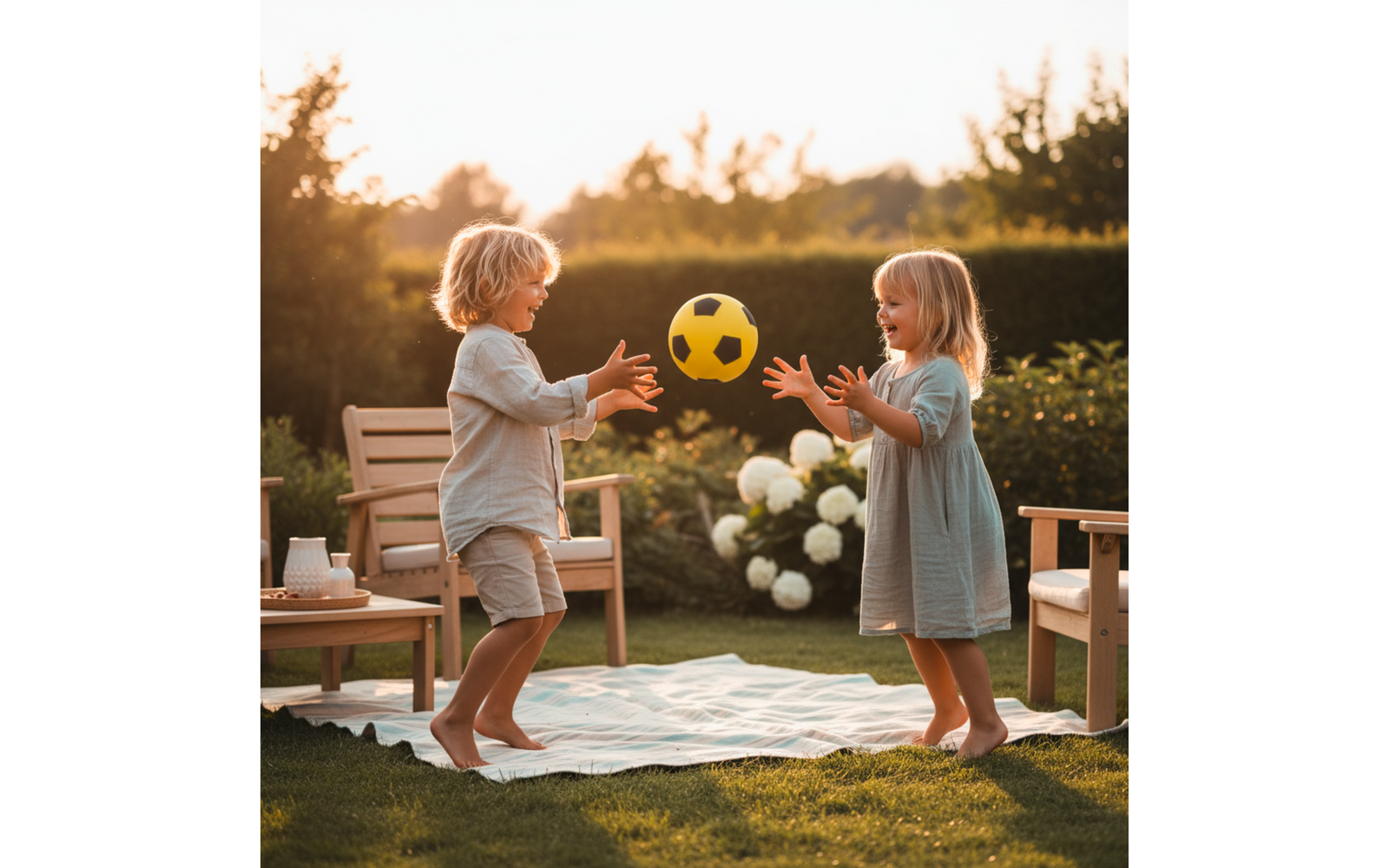 Produktbild alldoro Schaumstoffball im Fussball Design f&uuml;r Kinder 20 cm  1