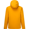 Gelbe Jacke mit Kapuze, Rückansicht