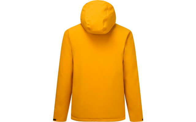 Gelbe Jacke mit Kapuze, Rückansicht