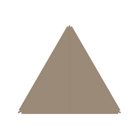 Bent awning Zip-Protect Canvas Single with zipper cover flaps ochre