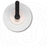 Gelmags Magnet-Haken Hook mit Metall-Pad &Oslash; 8 cm 2-teilig wei&szlig;