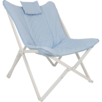 Sedia reclinabile a farfalla Bo-Camp Pastel Gordes L blu