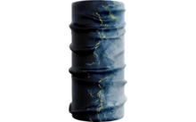 Zwarte en grijze stoffen buis met gele marmering