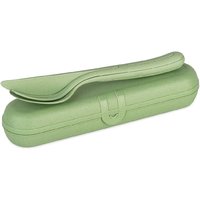Koziol Besteck Etui + Besteckset KLIKK READY 2er-Set Nature Leaf Green              