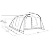 Outwell Moonhill 6 Air four-room inflatable tunnel tent for 6 people blue