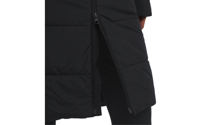Schwarze Winterjacke mit Reißverschluss und Seitentaschen