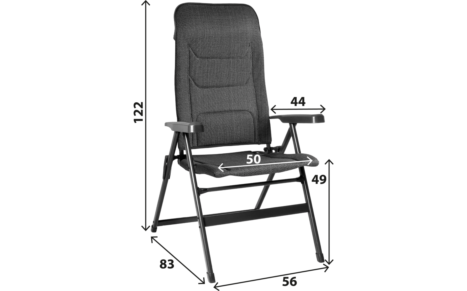 Produktbild Brunner Aravel Vitachic Salt & Pepper Campingstuhl verstellbar 1