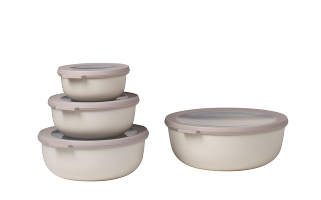 Mepal Cirqula multi bowl set round 4 pieces 350 / 750 / 1250 / 2250 ml nordic white