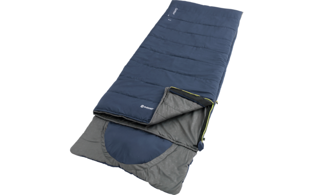 Outwell Contour Lux Deep Blue saco de dormir manta reversible 220 cm cremallera derecha