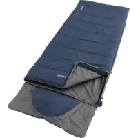 Outwell Contour Lux Deep Blue reversible blanket sleeping bag 220 cm zipper right