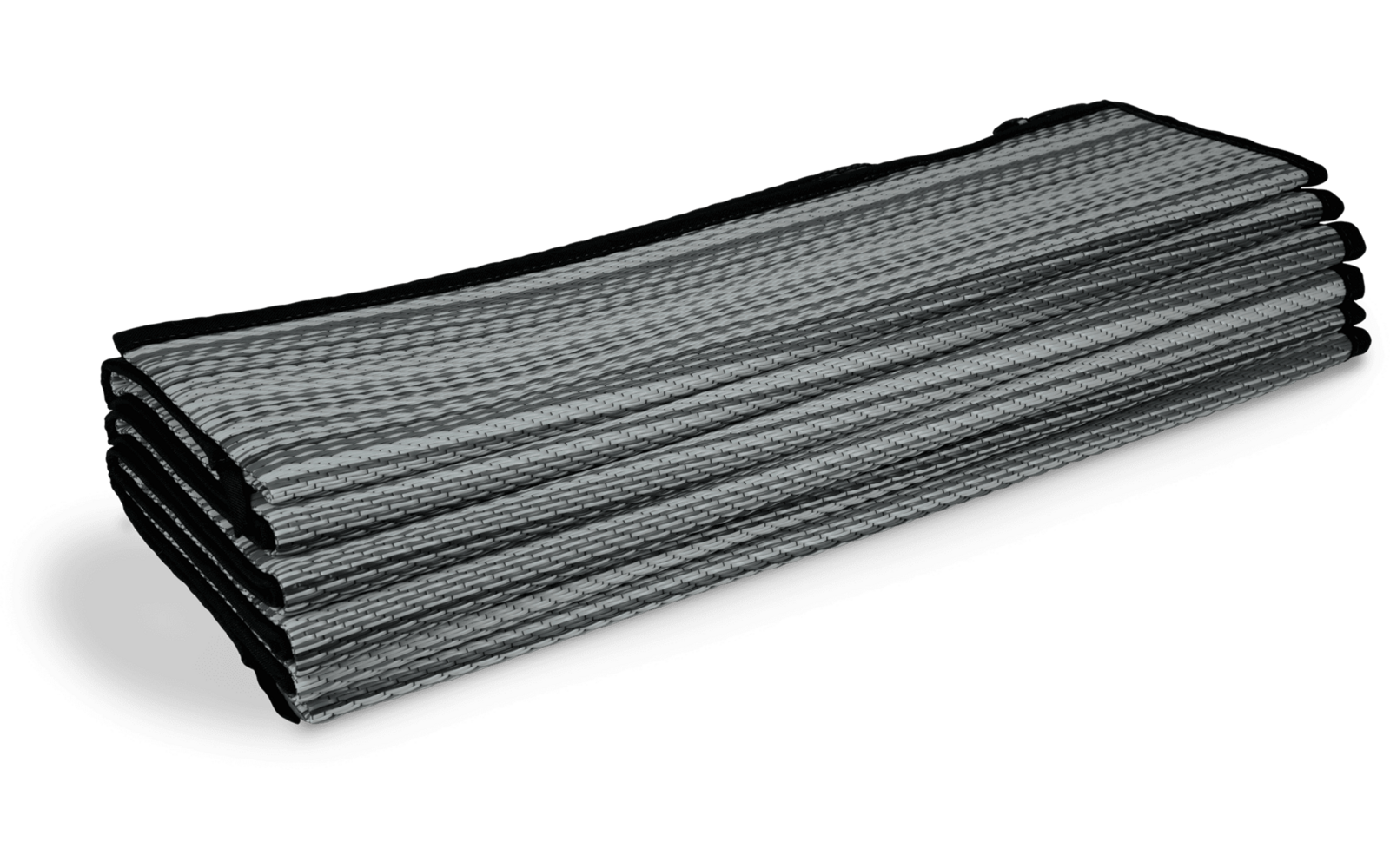 Gefaltetes, geripptes Handtuch auf weißem Hintergrund