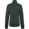 Rückansicht eines dunkelgrünen Langarm-Pullovers aus Strickstoff