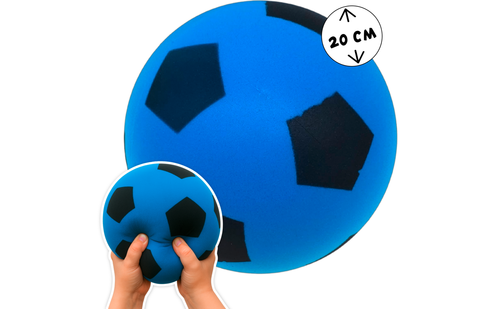 Produktbild alldoro Schaumstoffball im Fussball Design f&uuml;r Kinder 20 cm  1