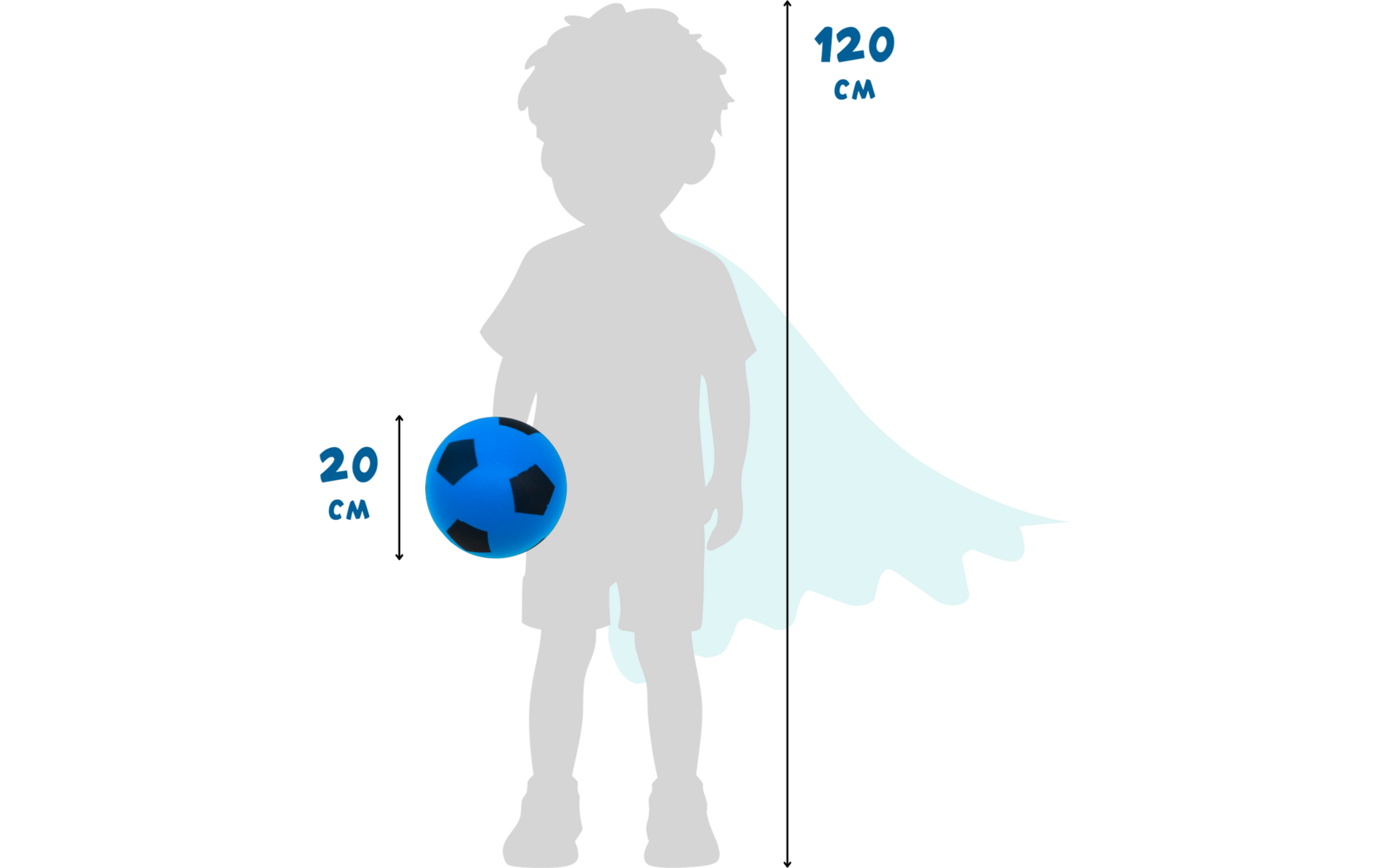 Produktbild alldoro Schaumstoffball im Fussball Design f&uuml;r Kinder 20 cm  1