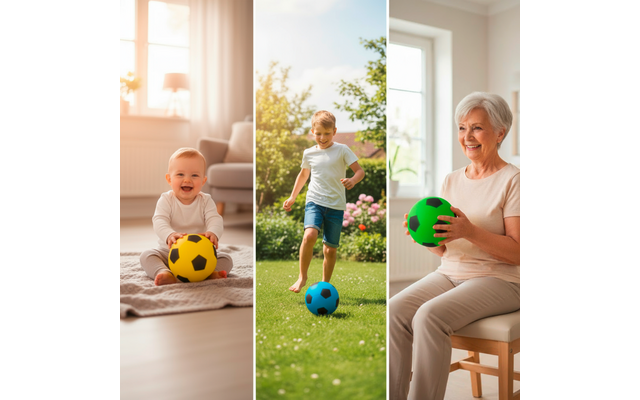 Produktbild alldoro Schaumstoffball im Fussball Design f&uuml;r Kinder 20 cm  1