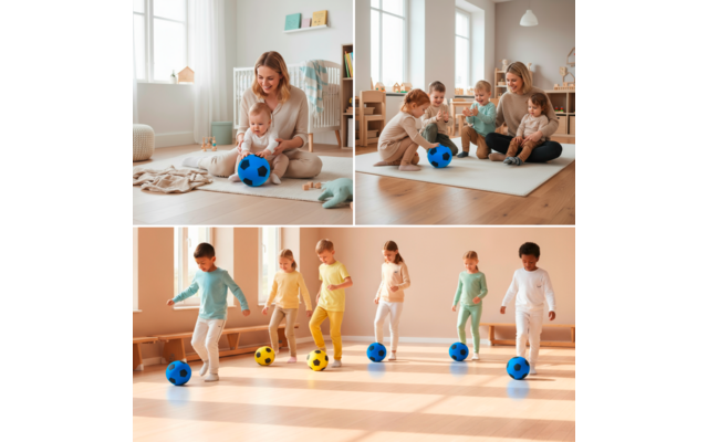 Produktbild alldoro Schaumstoffball im Fussball Design f&uuml;r Kinder 20 cm  1