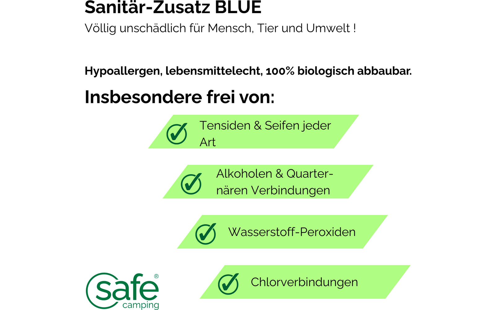 Produktbild Safe Camping Sanit&auml;r-Zusatz Blue 1