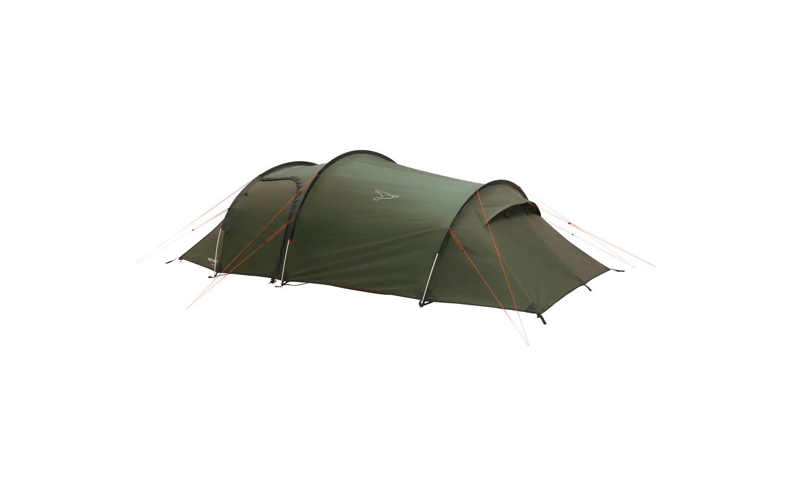 Grünes Campingzelt auf weißem Hintergrund