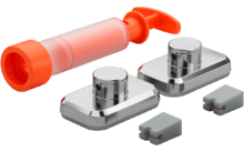 490048 759316 - Metaltex VacuumFix Suction Hook Set with Vacuum Pump for Bathroom Shelves