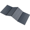 Ein faltbares Solarpanel mit sechs Segmenten in dunkler Farbe