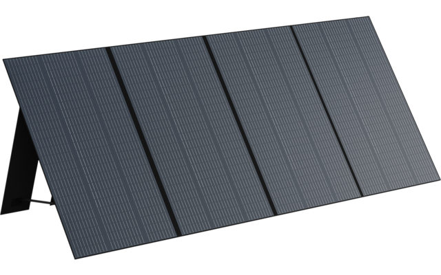 Tragbares faltbares Solarpanel mit sechs Segmenten in schwarzer Farbe