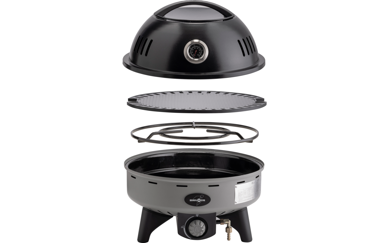 Product afbeelding Brunner Devil BBQruiser HT Reversible Grid Gasgrill tragbar 1