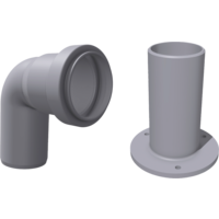 Setrenlo Anschluss-Set f&uuml;r Klo-Entl&uuml;ftungen ⌀ 38 mm