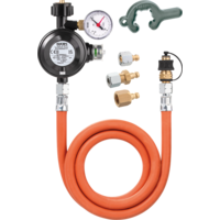 Set tubo e regolatore GOK EN61-DS 1.5kg/h 50mbar KLFxSKUx1500 con 3 nippli
