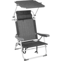 Brunner Makai Strandstuhl mit abnehmbarem Sonnendach dunkelgrau