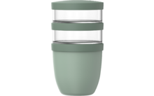 236363 304249 621406 670834 760305 - Mepal Ellipse Lunchpot 3-teilig mit drei getrennten Fächern und auslaufsicher 500 ml und 2x 200 ml